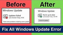 How To Fix All Windows Update Error Problems In Windows 11/10 (2024)