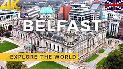 🇬🇧 BELFAST by Drone | City centre Aerial Footage | Northern Ireland, UK | 4K video