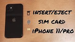 How to insert/eject sim card on iPhone 11/pro