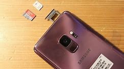 Samsung Galaxy S9 / S9+ How to INSTALL / REMOVE sim card and memory card...