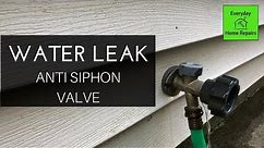 How To Fix a Water Leak in the Anti Siphon Valve of an Outdoor Faucet