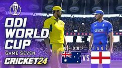 AUSTRALIA v ENGLAND - ODI WORLD CUP - Cricket 24 Gameplay