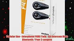 Cellular line - Interphone F4MC Twin - Kit Intercom Moto Bluetooth / Pour 2 casques