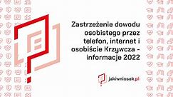 Zastrzeżenie dowodu osobistego przez telefon, internet i osobiście Krzywcza - informacje 2024