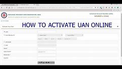 How to activate UAN account online