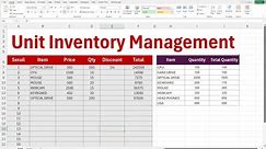 Efficient Unit Inventory Management: Excel Tutorial Series