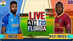 🔴IND vs WI 4th T20 | ind vs wi Live Cricket Match Today