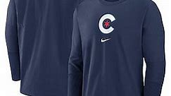 Nike Men's Navy Chicago Cubs Authentic Collection City Connect Player Tri-Blend Performance Pullover Jacket - Macy's