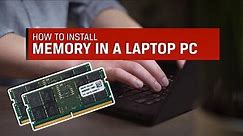 How to install memory in a laptop PC - Kingston Technology