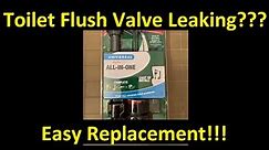 Toilet Tank Flush Valve Repair. Leaking or running toilet? Loud pipe noises? Easy replacement!