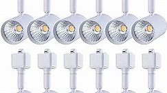 mirrea 12 Pack LED Track Lighting Heads Compatible with Single Circuit H Type Rail Ceiling Spotlight for Accent Task Wall Art Exhibition Lighting 6.5W White Painted (4000K Neutral White)