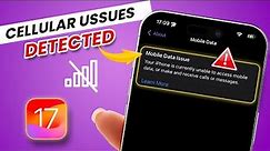How to fix cellular issues detected error on iPhone | Mobile data issue on iOS