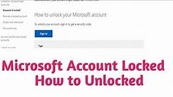 microsoft account unlocked kaise kaise,microsoft account locked how to unlock,#microsoftacnt locked