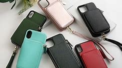 ZVE iPhone Zipper Wallet Case with Wrist Strap