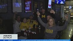 Michigan football fans gather to watch Rose Bowl