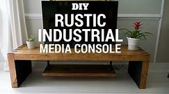 DIY Rustic & Industrial TV Console