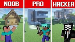 Minecraft NOOB vs PRO vs HACKER: LUXURY FAMILY HOUSE BUILD CHALLENGE in Minecraft!