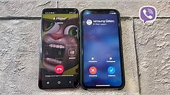 Viber incoming Call android & iOS IPhone X & Samsung Galaxy S9