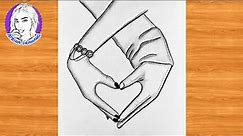 Holding Hands pencil drawing : How to draw Lovely couple Hands with pencil sketch
