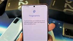 Galaxy S20 / S20+ : How Setup Fingerprint as Security Password