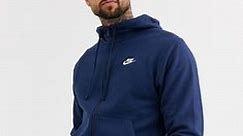 Nike zip up hoodie with futura logo in navy BV2645-410 | ASOS
