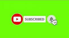 Youtube Animated Green screen Subscribe button with bell icon sound tone #greenscreen