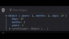 JavaScript Calculate Difference Between Two Dates in Years Months Days