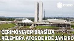 Cerimônia em Brasília relembra atos de 8 de janeiro