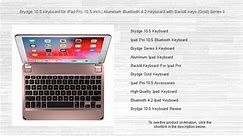 Brydge 10.5 Keyboard for iPad Pro 10.5-inch | Aluminum Bluetooth 4.2 Keyboard with Backlit Keys (Gold) Series II