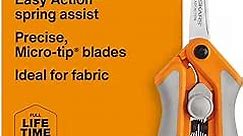 Fiskars RazorEdge Micro-Tip Easy Action Scissors - 6" - Stainless Steel Fabric Scissors - Arts and Crafts - Orange