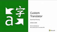 Custom Translator