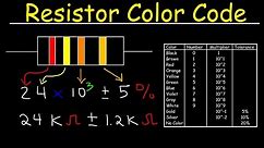 Resistor Color Code Chart Tutorial Review - Physics