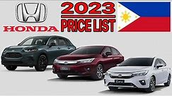 Honda Cars Price List In The Philippines 2023
