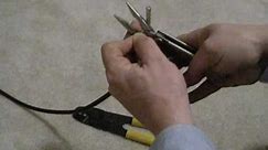 Coax cable RG6 stripping and crimping tutorial