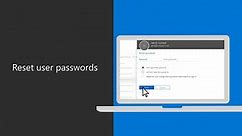 Reset passwords in Microsoft 365 for business