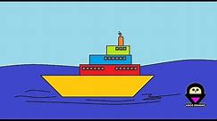 How to Draw Ship for Kids | MS Paint Drawing 🚢