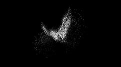 Dove Particle loop 3d animation.No Alpha.You can use for background.Easy to change color.