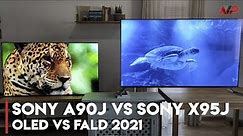 Comparativa Sony A90J vs X95J: OLED vs LED FALD