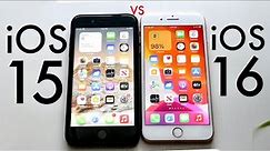 iOS 16 Vs iOS 15 On iPhone 8 Plus! (Comparison)