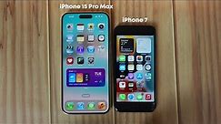 iPhone 7 Vs iPhone 15 Pro Max - Speed Test iOS 16 & iOS 17
