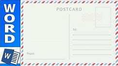 Create Postcard in Word - Design Sample - Microsoft Word Tutorial