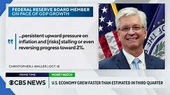 U.S. economy growing faster than expected