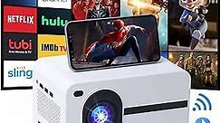 Projector with Wifi and Bluetooth, CoolEeve 1080P 12000 Lumens Portable Movie Video Mini Projector Outdoor Indoor, Home Theater Projector Compatible with iOS/ Android/Windows/TV Stick/HDMI/USB/VGA/AV