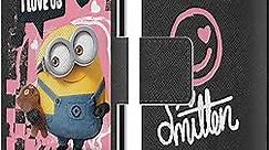 Head Case Designs Officially Licensed Minions Rise of Gru(2021) Bob Loves Bear Valentines 2021 Leather Book Wallet Case Cover Compatible with Apple iPhone 7/8 / SE 2020 & 2022