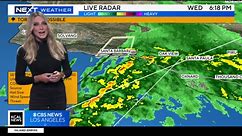 Strong gusty winds knock over trees during possible tornadic activity in Grover Beach