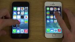 iPhone 5S iOS 8 vs. iPhone 5S iOS 7 - Opening Apps Speed Test 4K Video