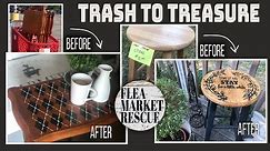 TRASH TO TREASURE TV TRAY MAKEOVER-DIY HOME DECOR ON A BUDGET-UPCYCLED PAINTED FURNITURE