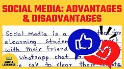 Advantages and Disadvantages of Social Media Essay in English 300 Words