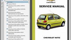 Chevrolet Matiz - Service Manual / Repair Manual - Wiring Diagrams