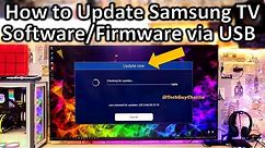 How to update Samsung TV Firmware/Software via USB